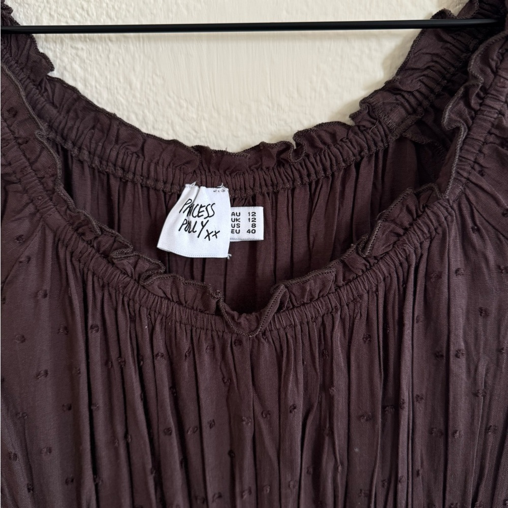 Princess Polly Chocolate Textured Romper - Picture 2 of 4
